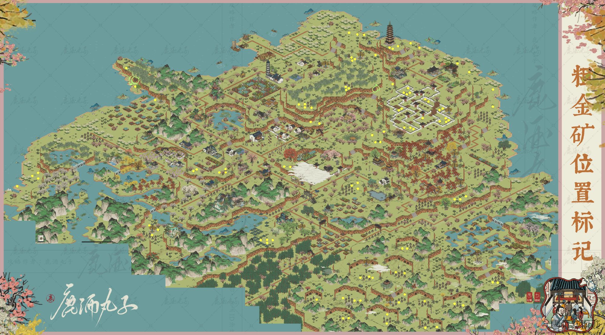 《江南百景图》灵猫花中眠神秘雕像位置分享(图2)